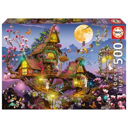 Educa Puzzle 500 pièces Casa De Las Hadas 19554 | Château des Fées avec colle FixPuzzle