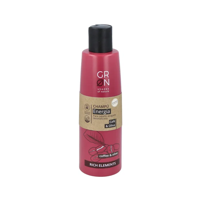 GRN Shampoo Café Huile d'Olive Bio 250ml Cheveux Énergisant Hydratant Vegan GRN Shampoo Café Huile d'Olive Bio 250ml Cheveux Énergisant Hydratant Vegan