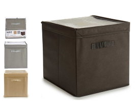 KIPIT Boîte de rangement pliable TNT 31x31x31 cm, assortiment de 3 couleurs