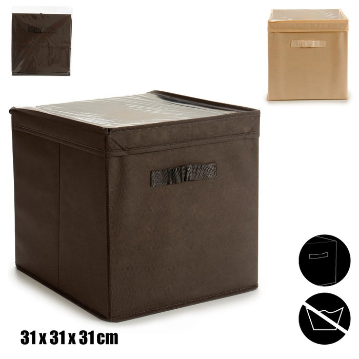 KIPIT Boîte de rangement pliable TNT 31x31x31 cm, assortiment de 3 couleurs KIPIT Boîte de rangement pliable TNT 31x31x31 cm, assortiment de 3 couleurs