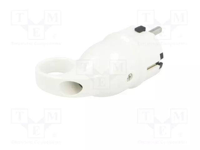 PAWBOL Fiche mâle d'alimentation AC Uni-Schuko blanc
