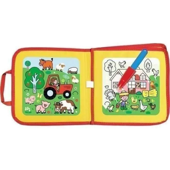 Nathan - Ma Valisette Coloreo - Jeu créatif de coloriage magique à l'eau pour enfants - Portable, sans taches - Inclut feutre à eau et pages de coloriage