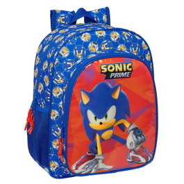 SAFTA Sac à dos Sonic Prime 38 cm adaptable avec bretelles ergonomiques, poche frontale et compartiment pour bouteille