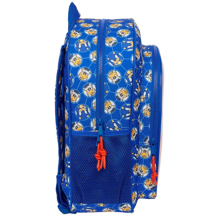 SAFTA Sac à dos Sonic Prime 38 cm adaptable avec bretelles ergonomiques, poche frontale et compartiment pour bouteille