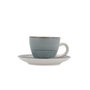 Quid Tasse avec sous-tasse Vita Morning Turquoise Céramique 90 ml (Lot de 6)
