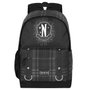 Karactermania Mochila Miércoles Plus Chains - Sac à dos urbain, 43x30x18 cm, noir, ripstop résistant, compartiment principal, bandoulière trolley