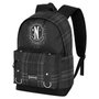 Karactermania Mochila Miércoles Plus Chains - Sac à dos urbain, 43x30x18 cm, noir, ripstop résistant, compartiment principal, bandoulière trolley
