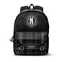 Karactermania Mochila Miércoles Plus Chains - Sac à dos urbain, 43x30x18 cm, noir, ripstop résistant, compartiment principal, bandoulière trolley