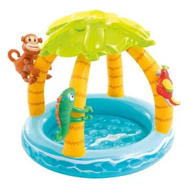 Intex Pataugeoire Gonflable Tropicale pour Enfants - 102 x 86 cm, 17 Litres - Pour Enfants à Partir de 1 An, Usage Extérieur