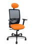PIQUERAS Y CRESPO Chaise Zulema Synchro Orange et Noir avec Appui-tête