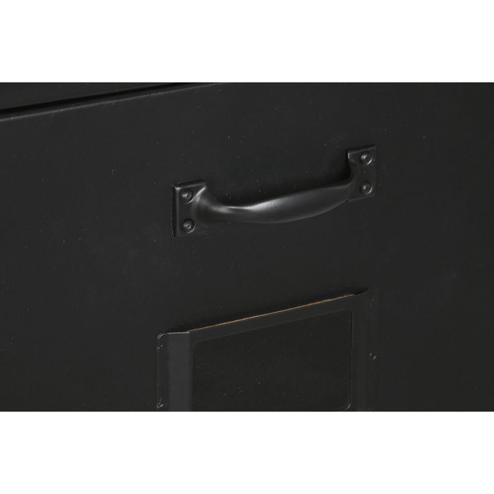 Caisson à Tiroirs Home ESPRIT Noir Métal Loft 75 x 45 x 80 cm