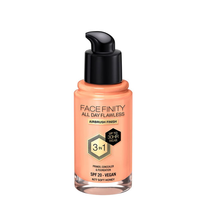 Max Factor Base, correcteur et fond de teint FACEFINITY 3IN1 #77-miel doux 30 ml