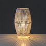 BigBuy Home Lampe de bureau Blanc Métal et Bambou