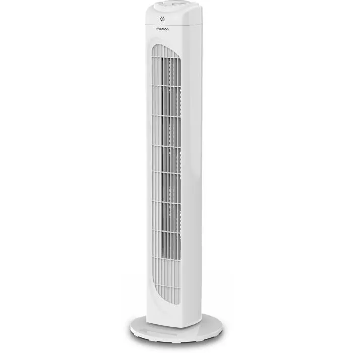 Medion Ventilateur colonne 45 W 79 cm Oscillation 60° Télécommande Blanc Medion Ventilateur colonne 45 W 79 cm Oscillation 60° Télécommande Blanc