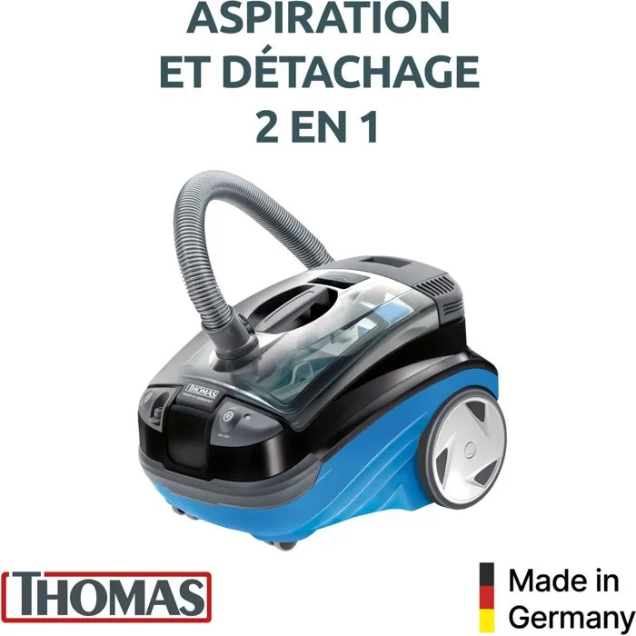 Thomas Aquatic Jet - Aspirateur détacheur 2 en 1 - 1700W - Nettoyage par eau ou sac - 83 dB(A)