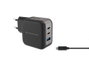 Conceptronic ALTHEA17B Chargeur mural 67W Noir avec 2 ports USB-C et 1 port USB-A PD 3.0 QC 3.0