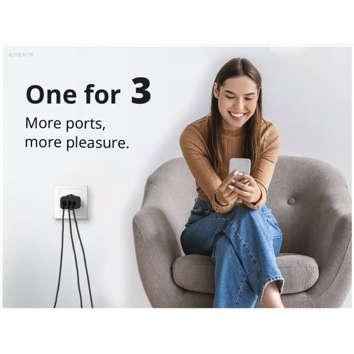 Conceptronic Althea17B Chargeur Mural 67W (2x USB-C, 1x USB-A)