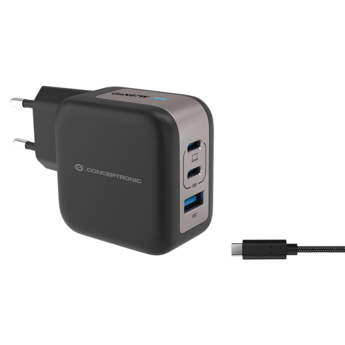 Conceptronic Althea17B Chargeur Mural 67W (2x USB-C, 1x USB-A)