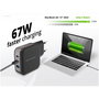 Conceptronic Althea17B Chargeur Mural 67W (2x USB-C, 1x USB-A)