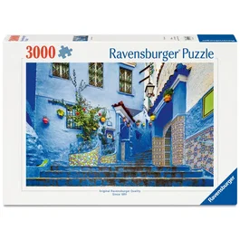 Ravensburger Puzzle 12001893 - Adulte 3000 Pièces - Le Maroc en Bleu - Qualité Supérieure Fabriqué en Europe - Dès 14 Ans