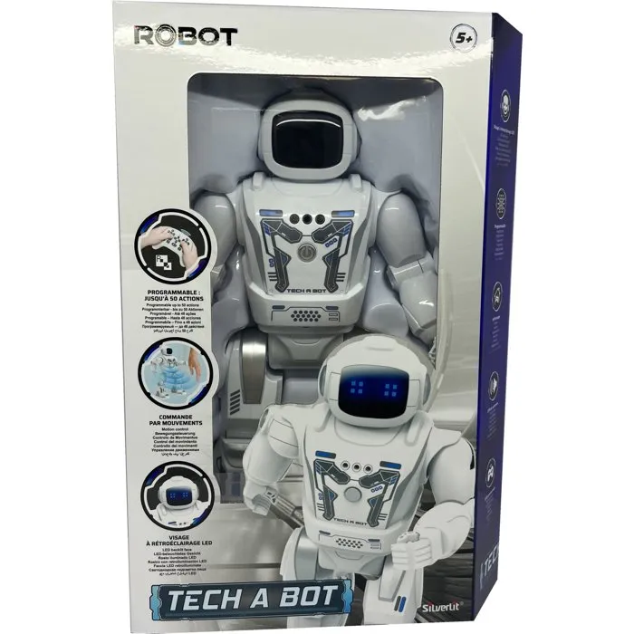 Silverlit YCOO Tech A Bot - Robot programmable interactif de 40 cm