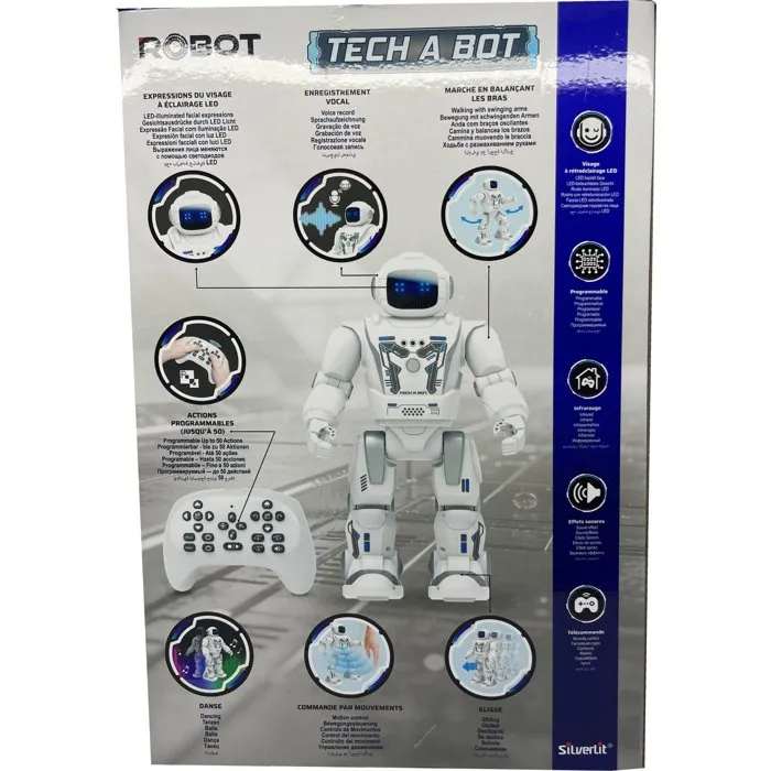 Silverlit YCOO Tech A Bot - Robot programmable interactif de 40 cm