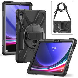eSTUFF Coque Defender AUSTIN pour Galaxy Tab S10 Lite/S10 FE/S9 FE/S9/S8/S7 - Noir
