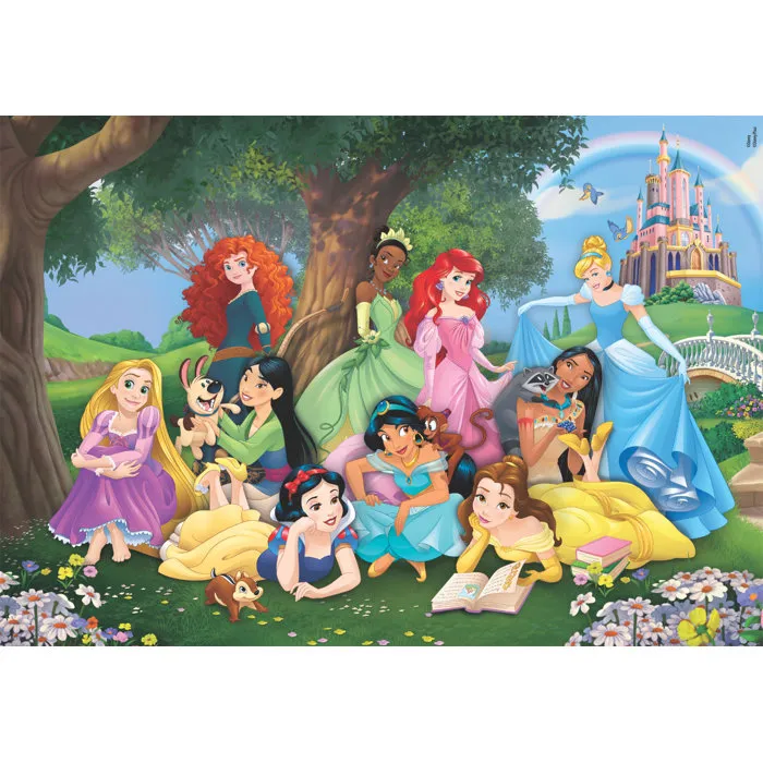 Clementoni Puzzle 104 pièces Super Disney Princess - 48,5 x 33,5 cm avec images captivantes et couleurs vives
