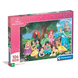 Clementoni Puzzle 104 pièces Super Disney Princess - 48,5 x 33,5 cm avec images captivantes et couleurs vives