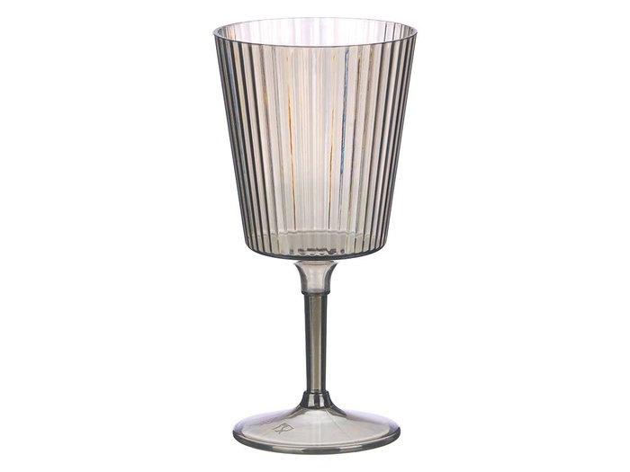 Leknes Verre Rayé Gris 400 ml 9x18x9 cm Plastique (Set de 24)