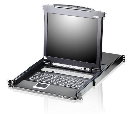 Aten CL5708 - Commutateur KVM 8 ports avec écran LCD 19" et rack 1U - Console intégrée clavier et pavé tactile USB/PS2 Aten CL5708 - Commutateur KVM 8 ports avec écran LCD 19" et rack 1U - Console intégrée clavier et pavé tactile USB/PS2