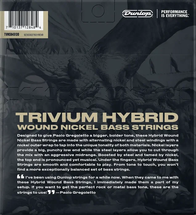 Dunlopst Jeu de Cordes Basses Électriques 5St. Lab Trivium Hybrid Heavy 45-130