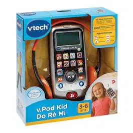 VTech V.Pod Kid Do, Ré, Mi - Lecteur musical éducatif interactif pour enfants 3-6 ans, avec casque et 10 activités rythmées