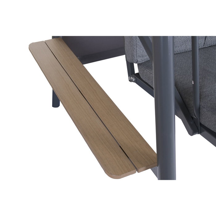 Banc Home ESPRIT Marron Gris foncé Acier Polywood 215 X 120 X 180 CM