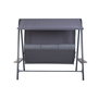 Banc Home ESPRIT Marron Gris foncé Acier Polywood 215 X 120 X 180 CM