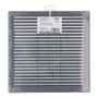 Edm Grille de ventilation carrée ABS gris 250x250x7 mm avec bouchons et moustiquaire
