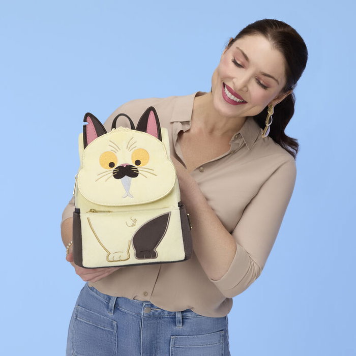 LOUNGEFLY Sac à dos Luca Machiavelli Disney Pixar, sac à dos bandoulière petite taille 26 cm en simili cuir avec détails