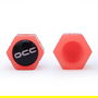 Occ Sport OCCLEV001 Bouchons Valve Led Rouge Fluorescent 4 Unités Universel