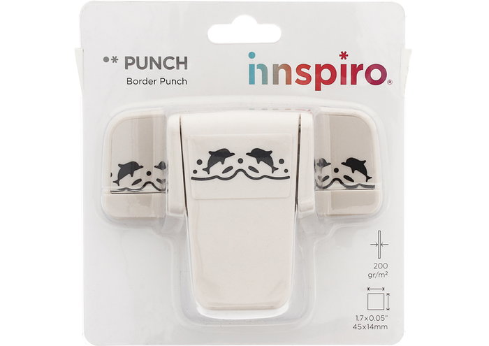Innspiro Border Punch Petite Perforatrice de Bordure Dauphins 41x13mm