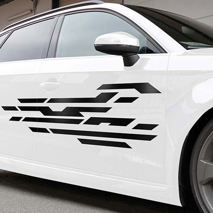 Foliatec Autocollant Voiture Design Street Noir FO33980 Résistant Intempéries 35 x 150 cm 2 Pièces