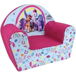 Fun House - Fauteuil club enfant My Little Pony Zipp Sunny Pipp Izz - Mousse, Housse lavable (L.52 x P.33 x H.42 cm) - Fabriqué en France - A partir de 3 ans
