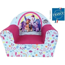 Fun House - Fauteuil club enfant My Little Pony Zipp Sunny Pipp Izz - Mousse, Housse lavable (L.52 x P.33 x H.42 cm) - Fabriqué en France - A partir de 3 ans