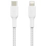 Belkin Câble Boost Charge Lightning vers USB-C tressé, 1 m, Blanc