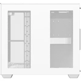 Darkflash TH285 - Boîtier PC Moyen Tour ATX Blanc avec 4 Ventilateurs 120mm A-RGB, Verre Trempé sur 3 Côtés, USB 3.0 et HD Audio