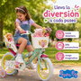 Toimsa Bicicleta Peppa Pig 14" - Vélo enfant pour 4 à 6 ans (36 mois min) avec roues de 14 pouces, licence officielle, en espagnol