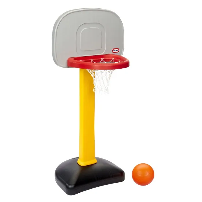 Little Tikes Panier de Basket pour Enfants - Hauteur Ajustable avec Ballon - Développe les Compétences Motrices - Extérieur