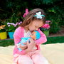 Mattel My Garden Baby Mi Primer Bebe Mariposa Azul HBH38 - Poupée bébé papillon avec hochets, parfum jasmin et berceau, 23 cm, Version Espagnole