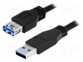 LOGILINK Câble USB 3.0 USB A vers USB A, 2m, noir