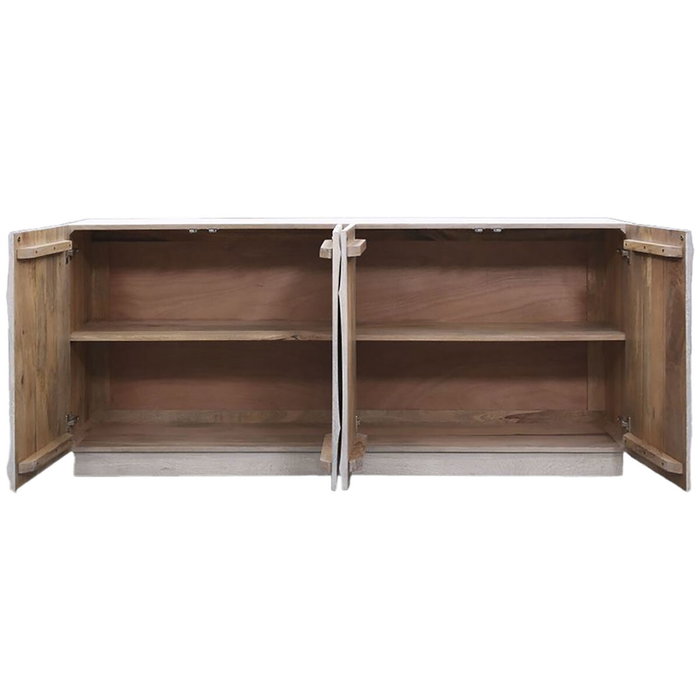Buffet DKD Home Decor Blanc Crème Bois de manguier 180 x 40 x 80 cm