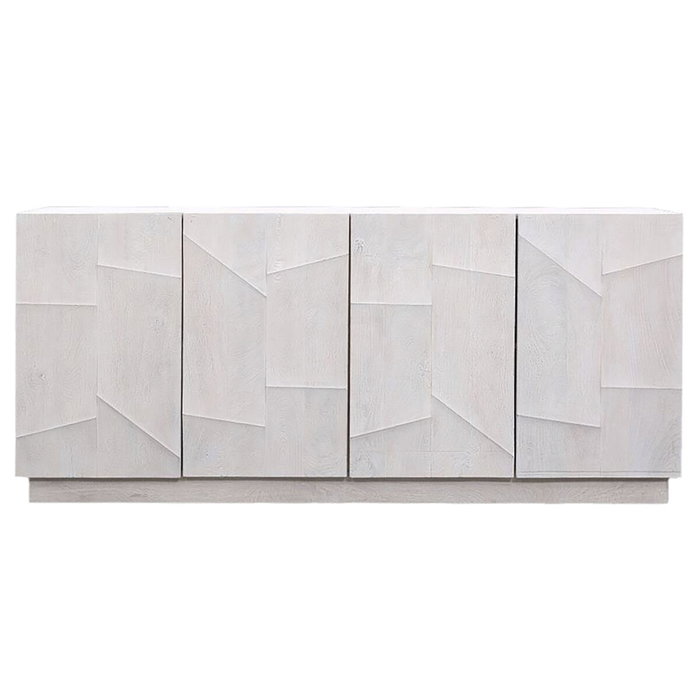 Buffet DKD Home Decor Blanc Crème Bois de manguier 180 x 40 x 80 cm